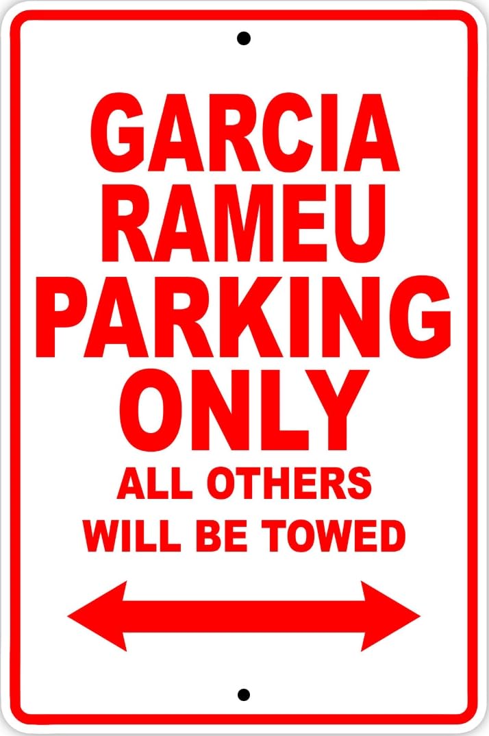 Garcia Rameu Parking Only Boat Ship Decor Novelty Notice Metal Sign