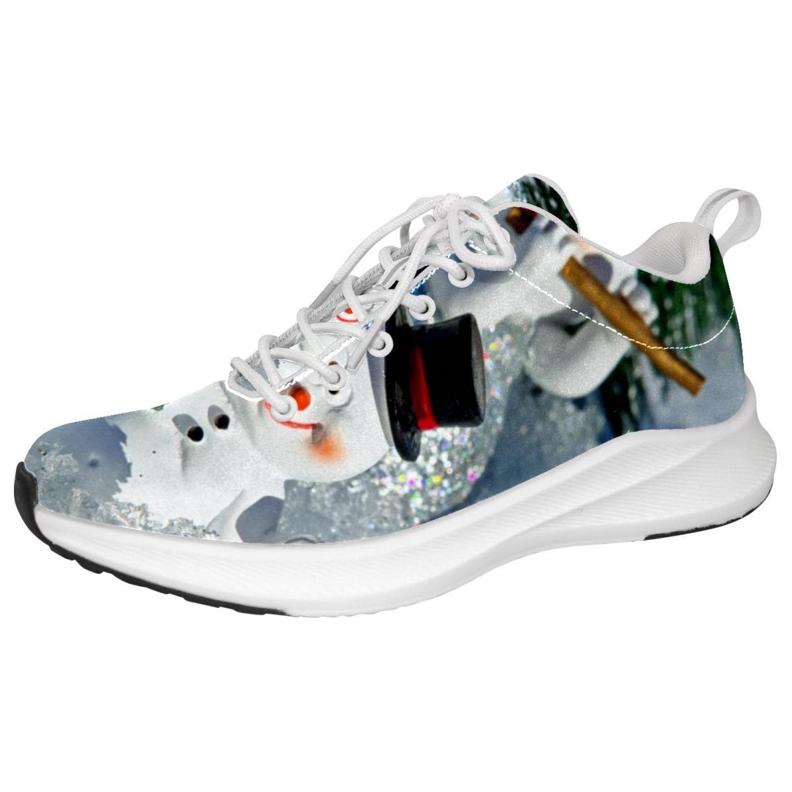 Scarpe da ginnastica uomo personalizzate Scarpe da passeggio leggere Running Athletic Casual Sneakers Natale Inverno Neve Pupazzi di