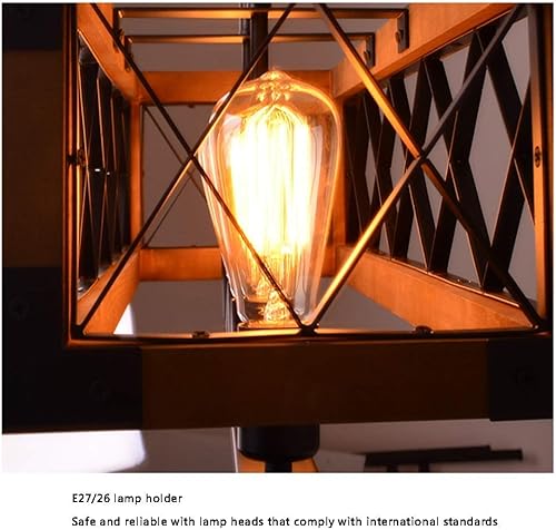 Miniatura 6 de NERDOH Candelabros modernos, Lámparas de techo de montaje, Lámparas de techo, Lámparas industriales retro, Luces de pasillo de madera maciza,