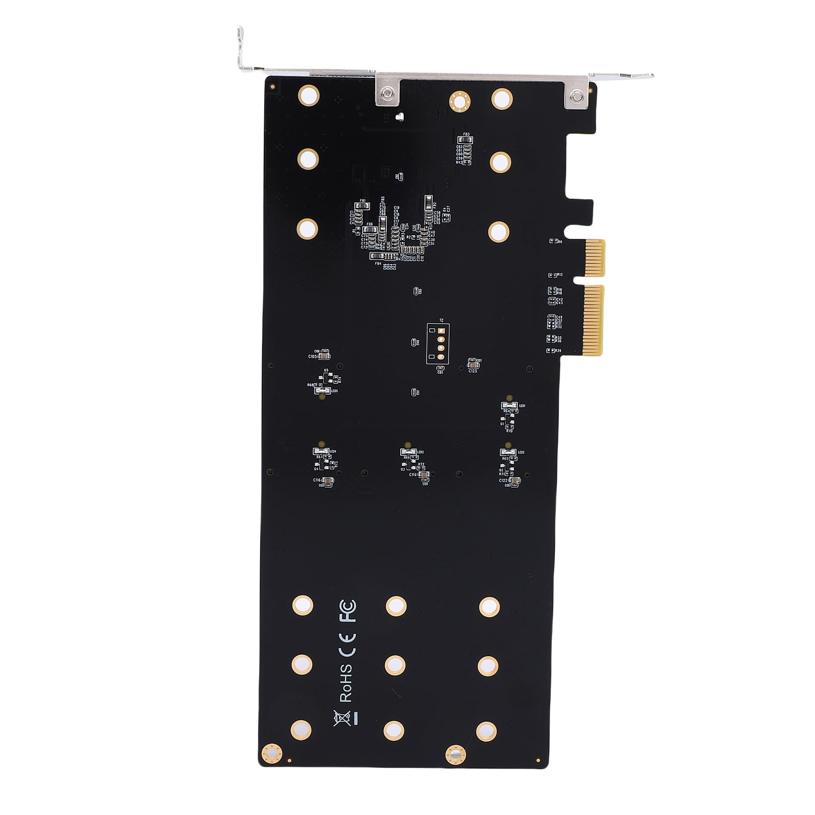 Adapter M.2 PCIe na SSD, 5-gniazdowa Karta rozszerzeń M.2 PCIe dla Dysków SSD 2280 2260 2242 2230