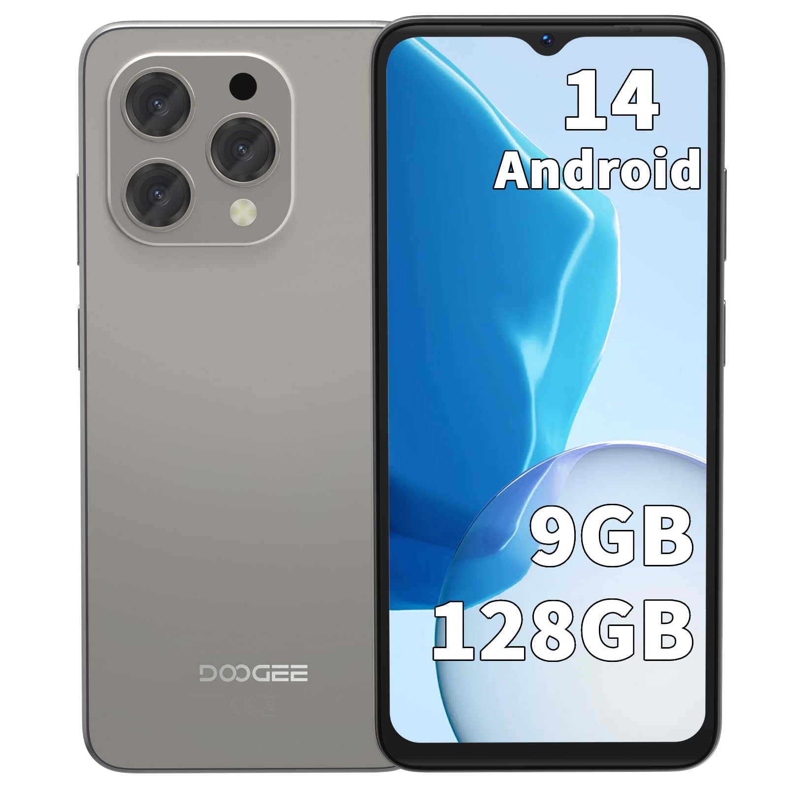 DOOGEE N55 Mobile Phone without Contract 9GB RAM + 128GB ROM