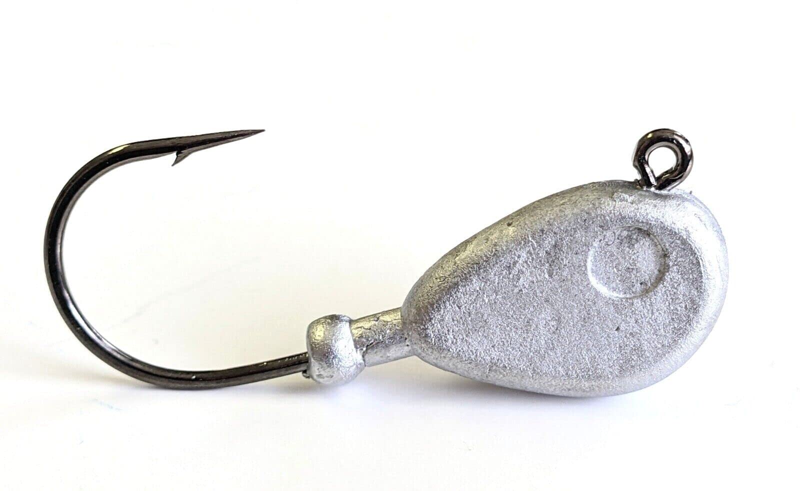 10 No Paint"Bean" Flathead Jig Head Fluke Walleye Striper Lure Ultra Point Hook 3 oz