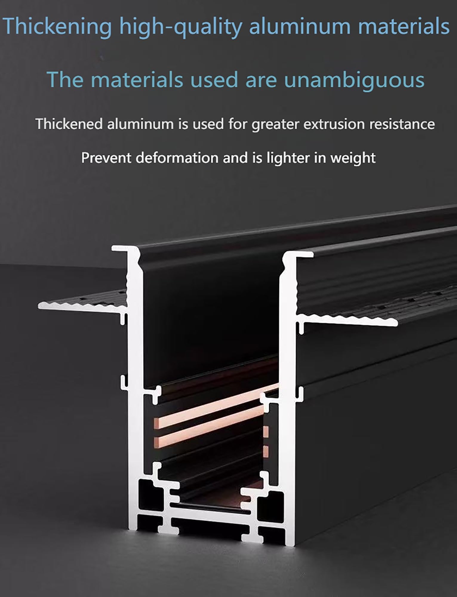 Générique Rail magnétique LED encastré for éclairage sur Rail, en Aluminium, for Salon, Cuisine, Bureau, Magasin(150cm)