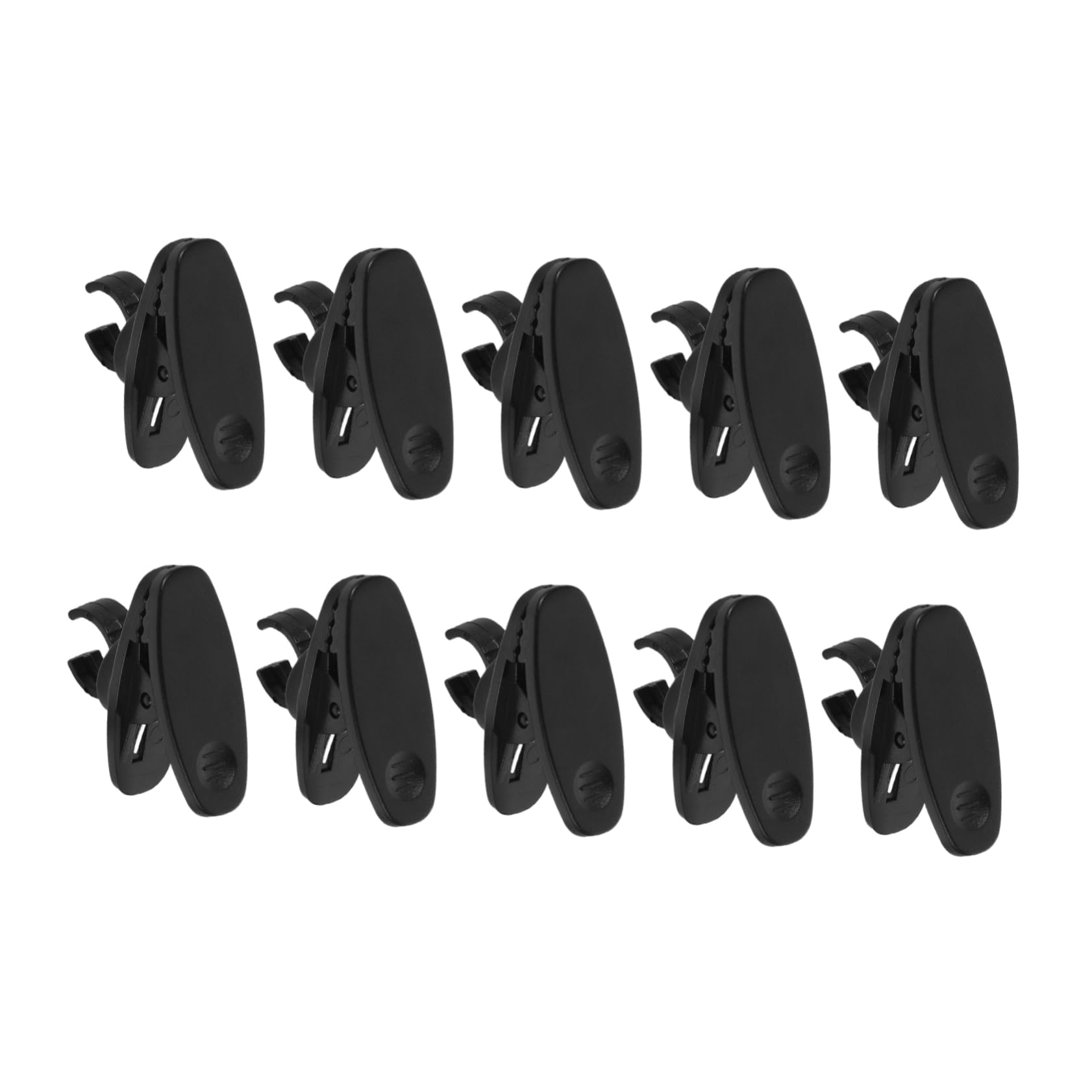 FUNOMOCYA 10pcs 10 Durable Black Gooseneck Microphone Clip Holder for Podcasting Interviews Stage Performance Rotatable Mic Stand Clamp for Professional Use