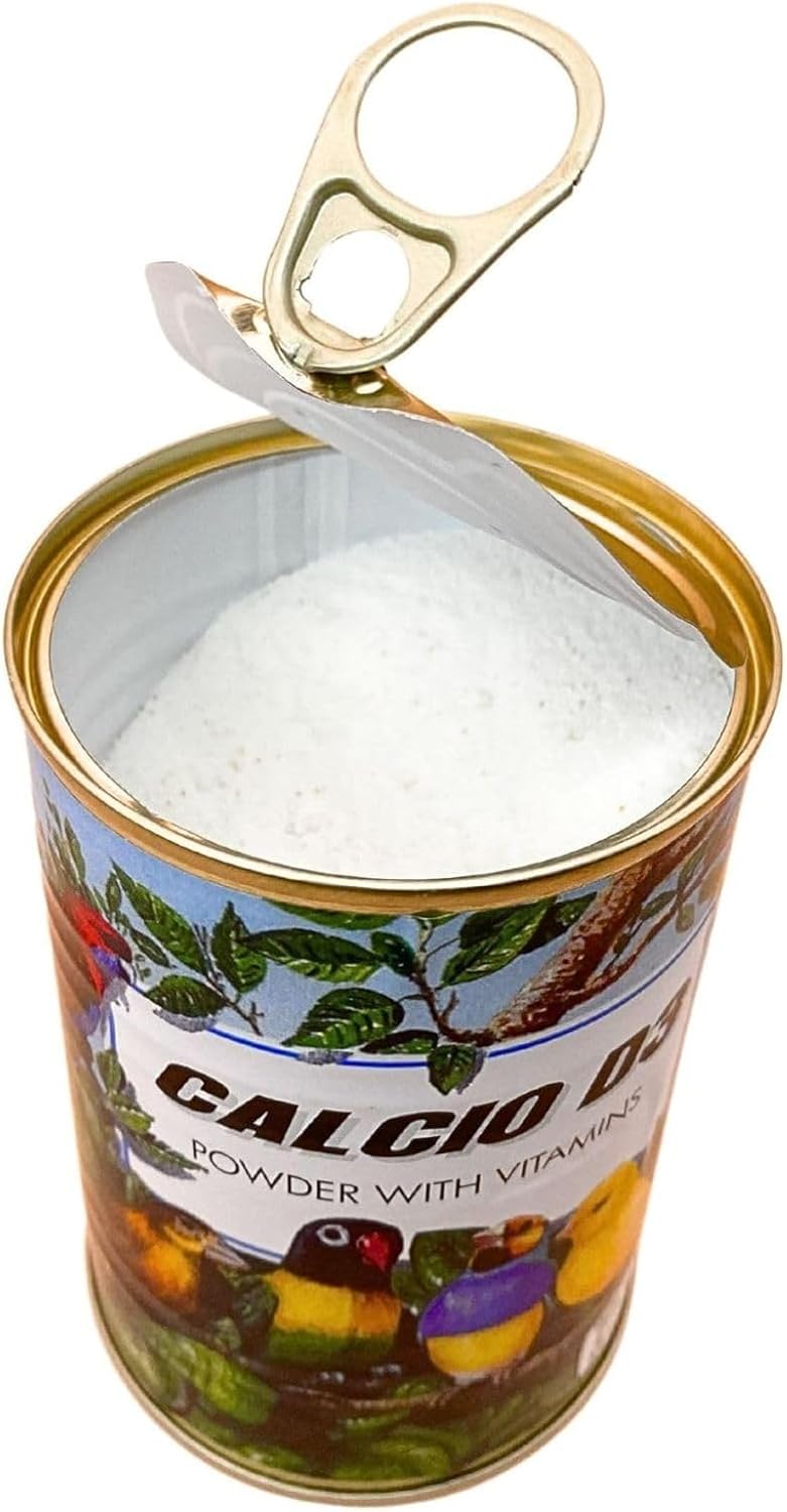 Pineta Calcio D3 250g Powder with Vitamin – Calcium Supplement D3 for Birds – Powder for Bone Strength, Eggshell Quality, Molting Support, Ideal for Domestic & Farm Birds