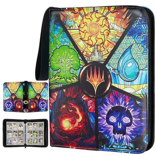 EYEGLEAM Card Binder for MTG/TCG,9 Pocket Trading Card Binder for YGO/PTCG,Holds 720 Cards,Collector Card Album for Standard Game Cards,Toys Gifts