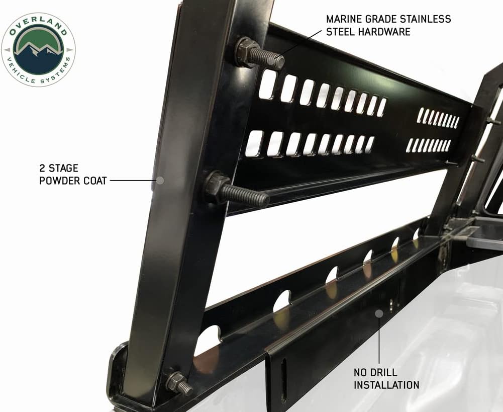 Overland Vehicle Systems Discovery Truck Bed Rack Mid Size 5ft Bed Truck - Suitable for Toyota Tacoma, Jeep Gladiator JT