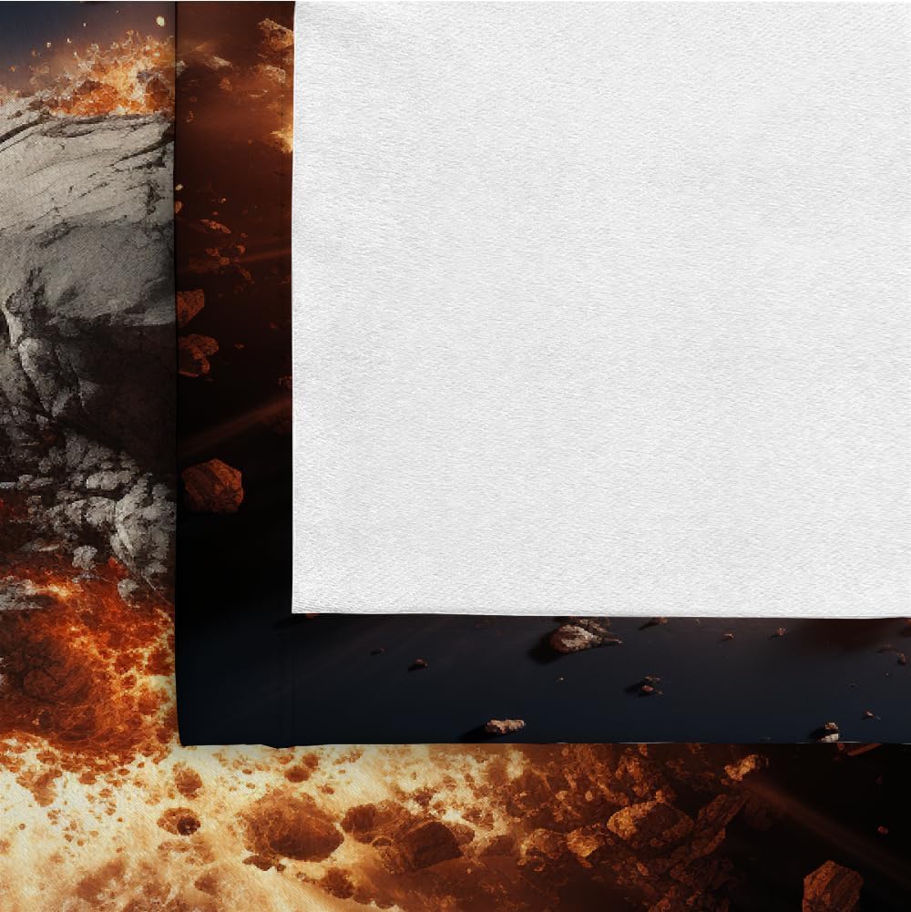 Explosion Scene Curtains - Explosion Area Meteorite Blackout Curtains, Dark Background Window Treatments, Home Decor Drapes, Drapes 72 Inches Long 2 Panels Set