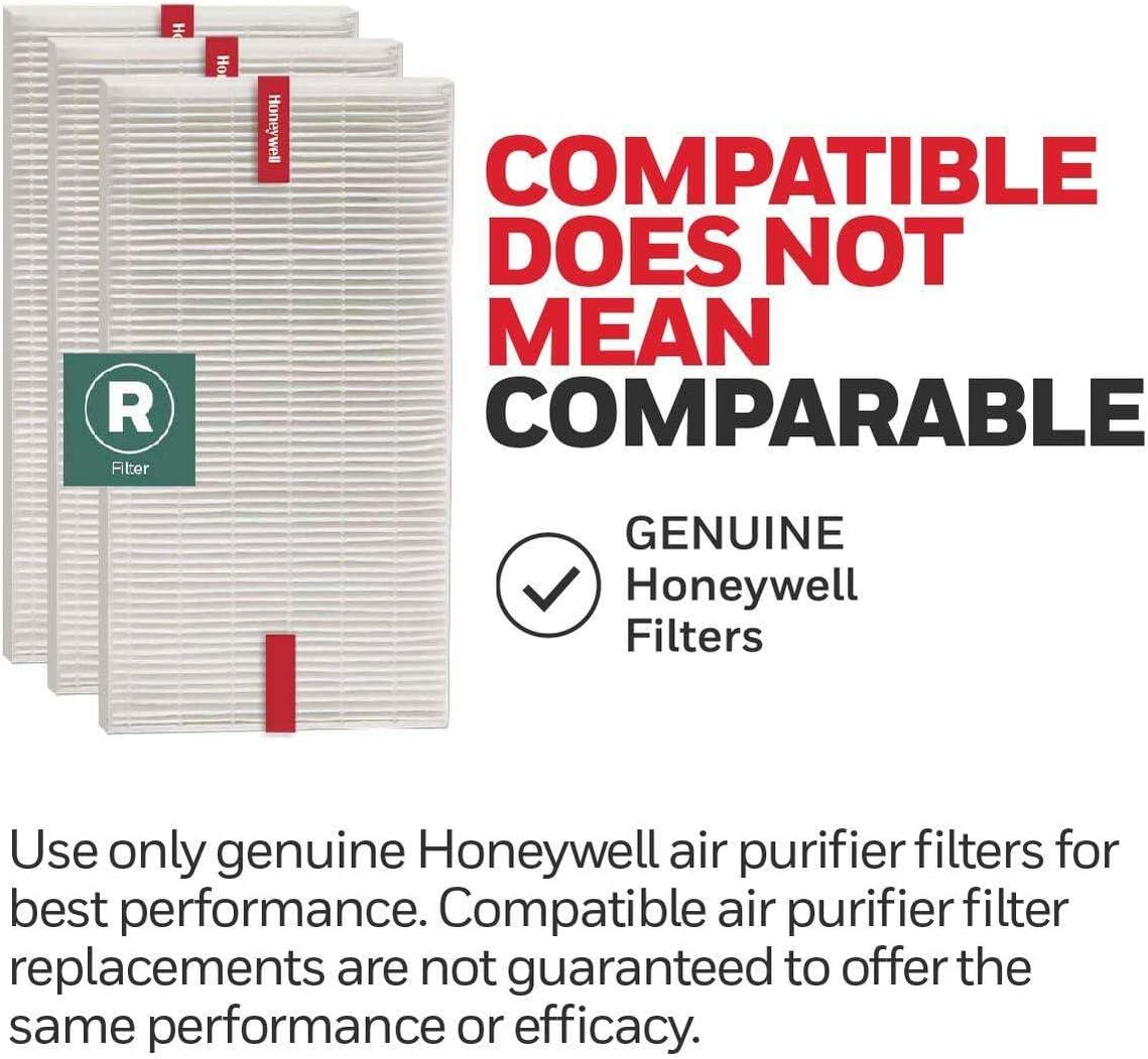 Honeywell HEPA Air Purifier Filter R, 3-Pack for HPA 100/200/300, 3000 and 5000 Series - Airborne Allergen Air Filter Replacement Targets Wildfire/Smoke, Pollen, Pet Dander, and Dust - Image 6