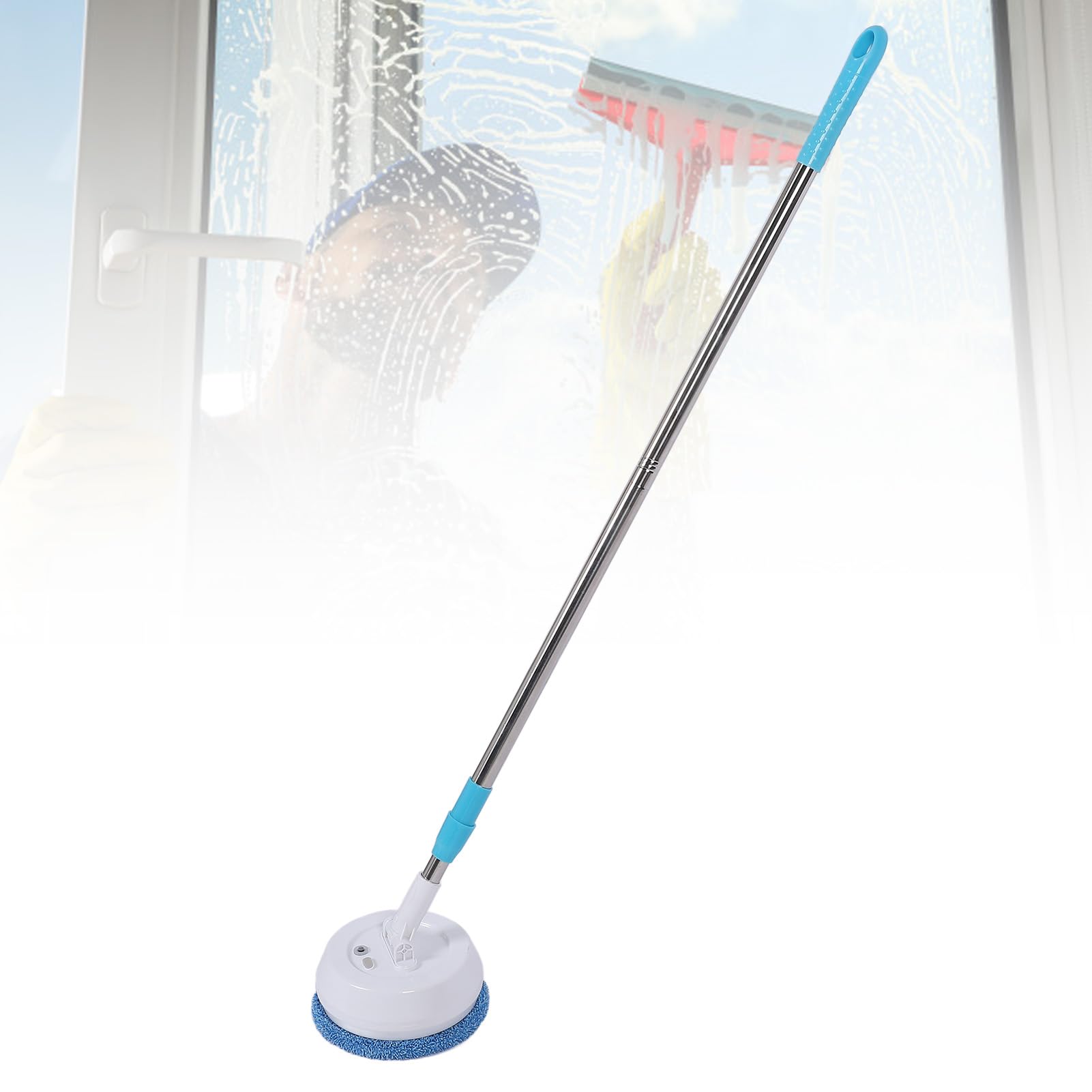 Mopa telescópica inalámbrica, limpiador multisuperficie sin esfuerzo para suelos, ventanas y techos, mopa giratoria para un brillo sin rayas, fácil de usar (estilo 2)