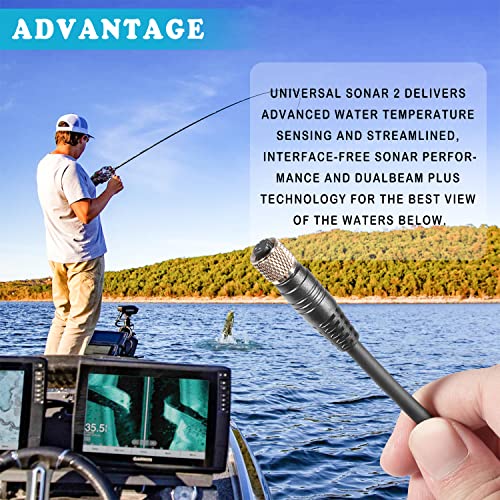 Image of 1852072 MKR-US2-12 Universal Sonar 2 Adapter Cable Compatible with Garmin Echo, echoMAP, Striker Series Fishfinder Replace for 1852072, black