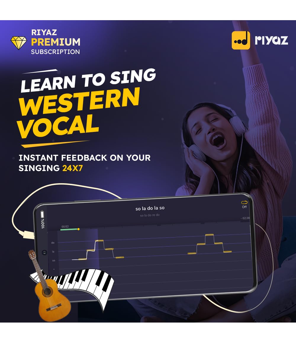 Riyaz App - Learn to Sing Western Vocal | 12 Months Premium Subscription | Suitable for Guitar / Vaccai / Choral / Solfege Learners | 35 Lakhs Learners | (Activation Link by Email in 2 Hours)-image-17