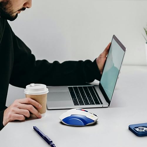 Miniatura 7 de Mouse inalámbrico, mouse recargable 2.4G USB (nivel de batería visible), mouse ergonómico para computadora, 3 niveles DPI, ratones inalámbricos