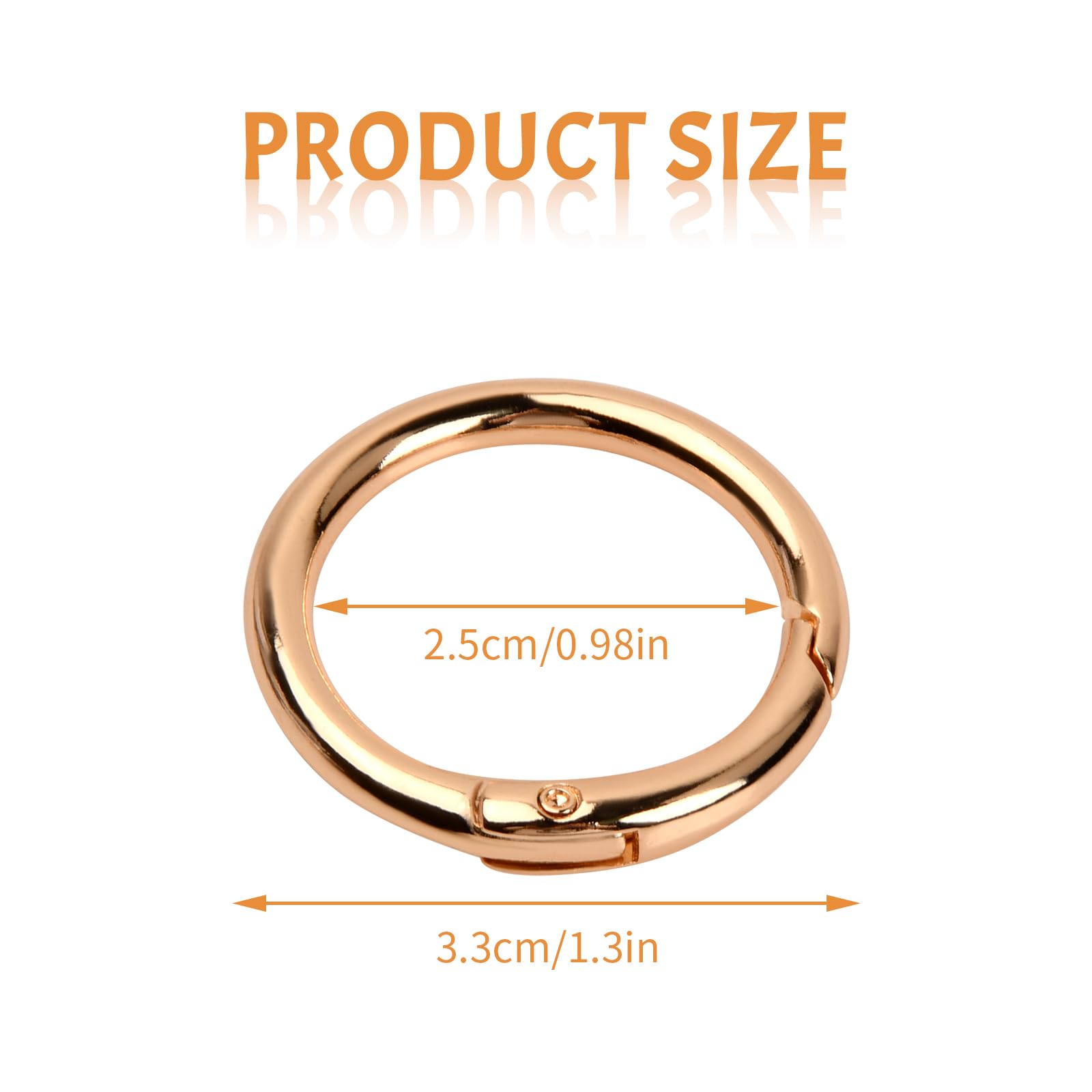 30 Moschettoni Rotondi 33mm - Lega Di Zinco Per Portachiavi, Zaini E Fai Da Te - Foto 6