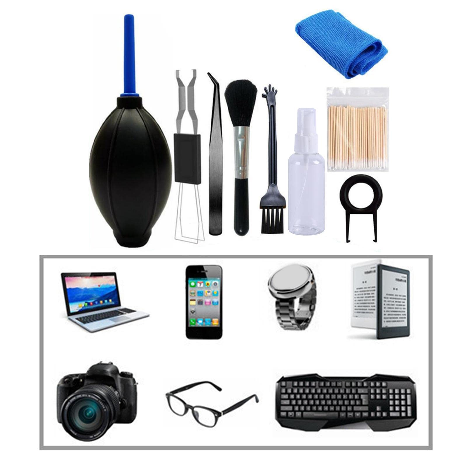 5-teiliges 9-in-1 tragbares Bildschirm-Reinigungsset für Laptop, Tablet, mechanische Tastatur, 9-in-1-Tastatur-Reinigungsset