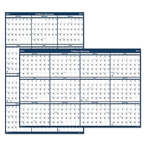 House of Doolittle 2017 Laminated Wall Calendar, Reversible, Horizontal/Vertical, 32