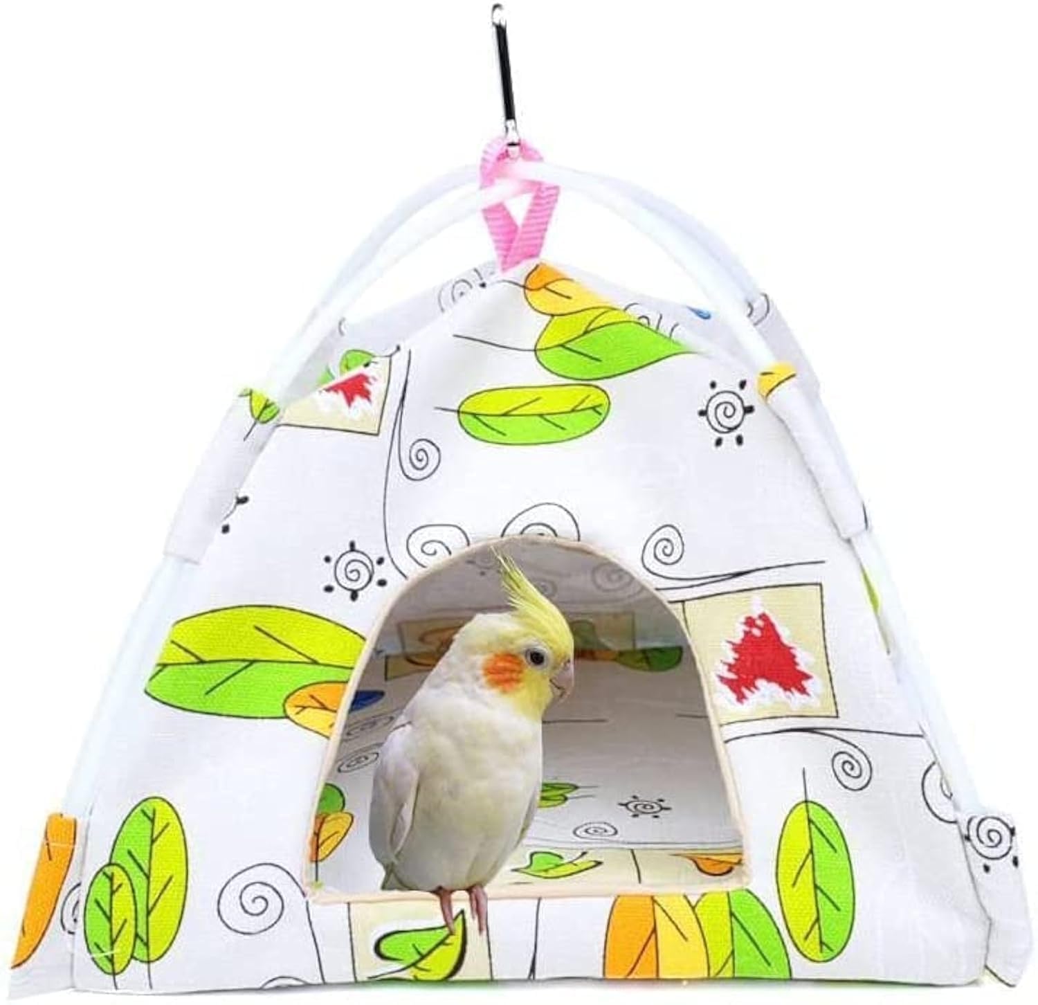SYOSI Bird Nest House, Hanging Hammock Finch Cage, Snuggle Hut Tent for Small Medium Parrots Parakeet Lovebird, African Grey Budgies Cockatiels