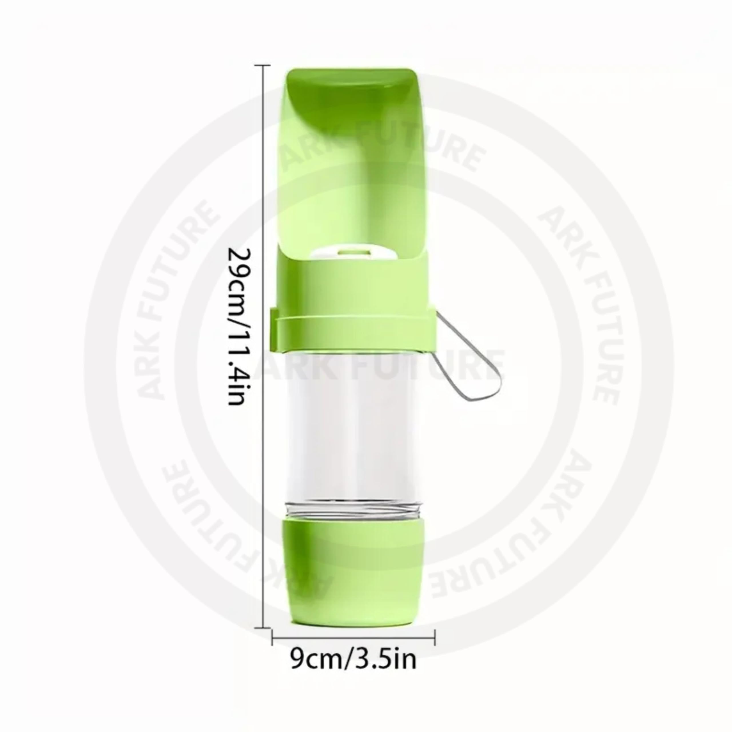ark future Portable Dog Water Bottle for Travel Walks & Outdoor Use -BPA-Free Pet Drinking Dispenser with Built-In Trough & Carry Strap - Image 3