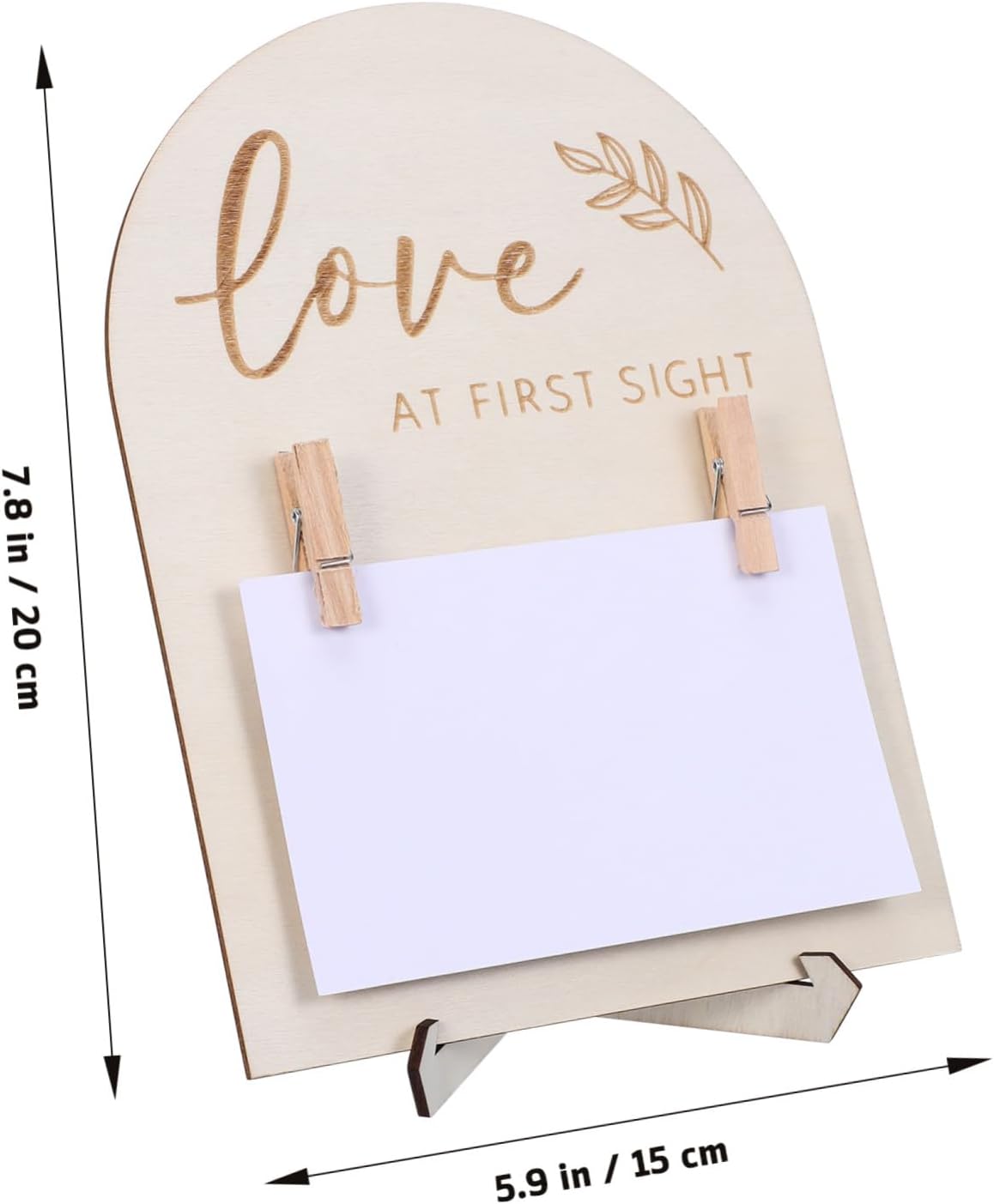 Wooden Sonogram Picture Frame Keepsake Photo Display with Stand and Clip Nursery Decor for Boxwood Material Easy to Clean