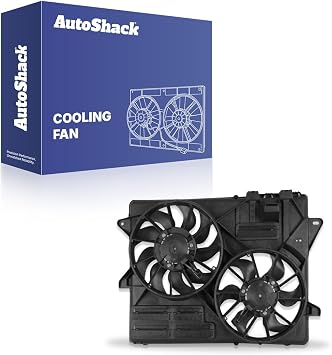 AutoShack Radiator Cooling Fan Assembly for Ford, Mustang 2015-2023, V6 3.7L V8 5.0L 5.2L