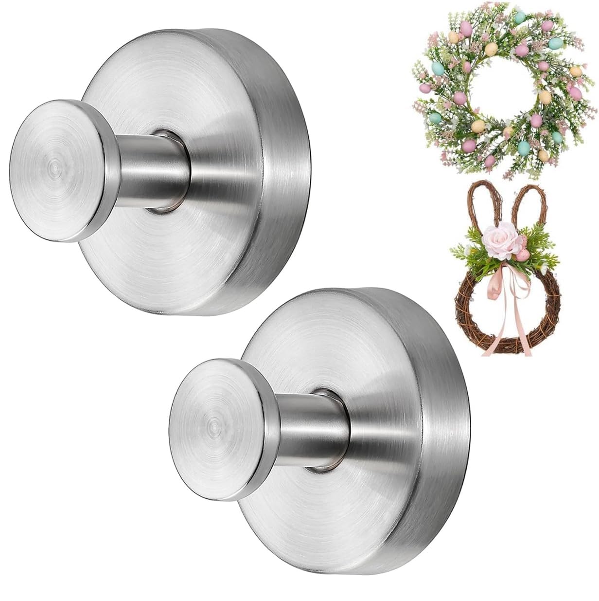 Upgrade Suction Cup Hooks for Wreaths on Glass 2025 New Stainless Steel Waterproof No-Drill Suction Cup Hooks