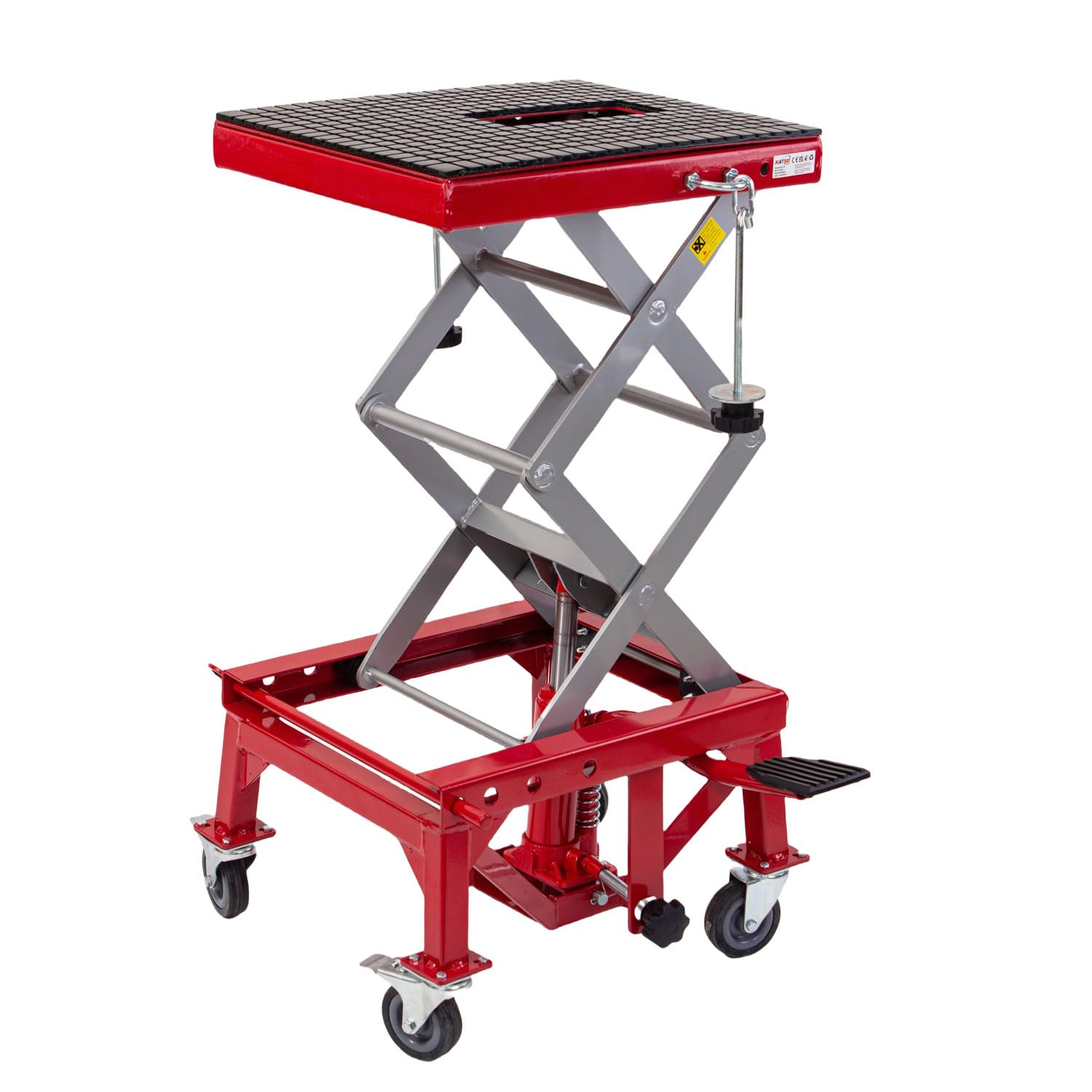 KATSU Tools Cavalletto Idraulico Alzamoto con Ruote, 135 kg