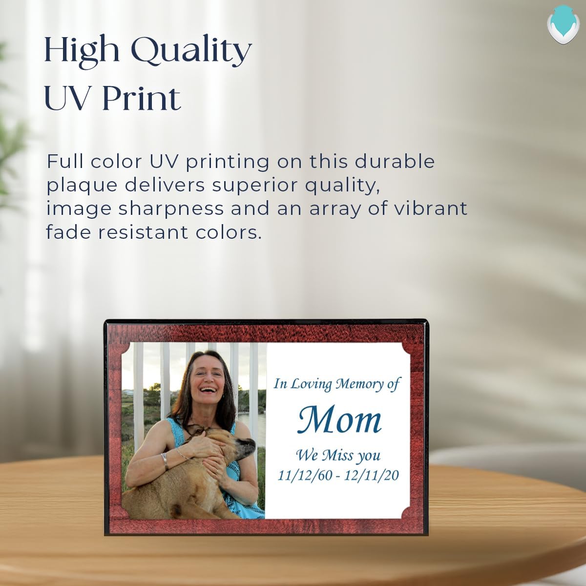 GetUrns Heritage Adult Cherry Wood Cremation Urn Box for Human Ashes I UV Printed Photo Wooden Urns for Male and Female I 213lbs