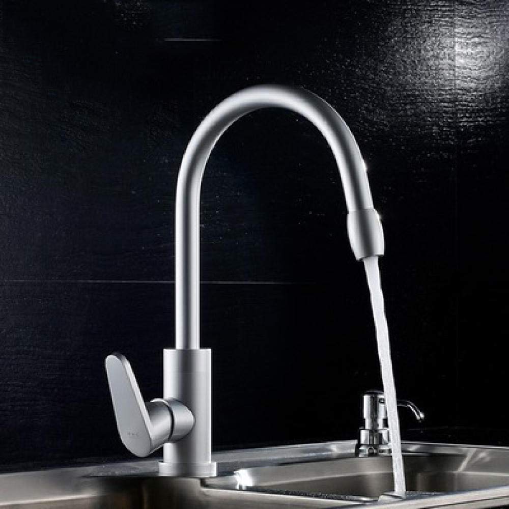 SnamicE Faucets,Space Aluminum Kitchen Faucet Vegetable Bathroom Basin Sink Water Taps Cold Hot Mixer Mixer,A210