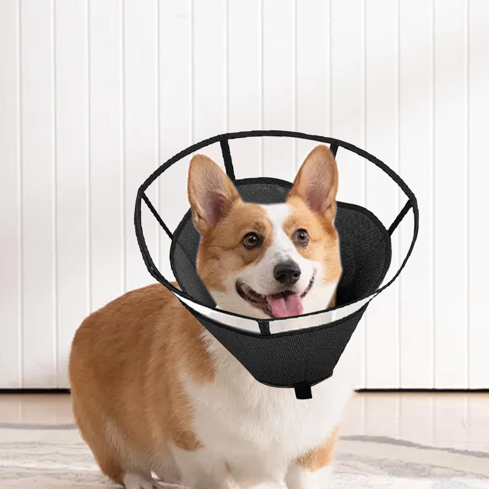 Cono per cani di piccola taglia | Protezione anti- regolabile | Cono traspirante per animali domestici | per la cura del gatto e la protezione delle ferite del collo