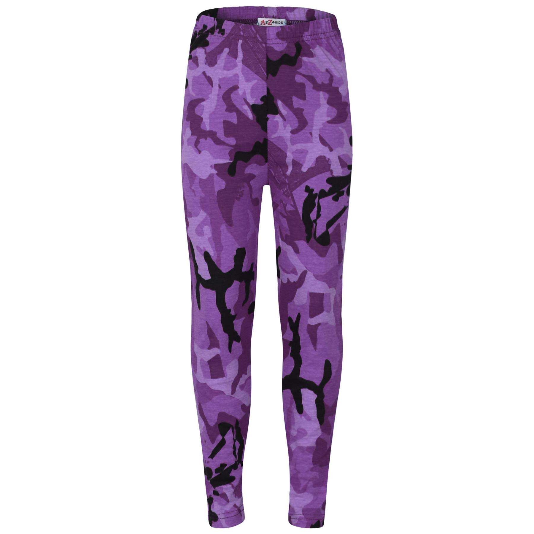 A2z 4 Kids Girls Camo Purple Camouflage Fashion - A2z Camo Legging Purple 13