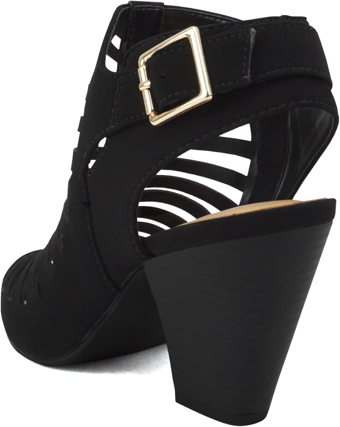 Soda Shaky ~ Women Open Toe High Cone Heel Gladiator Sandal with Adjustable Ankle Strap - Image 3