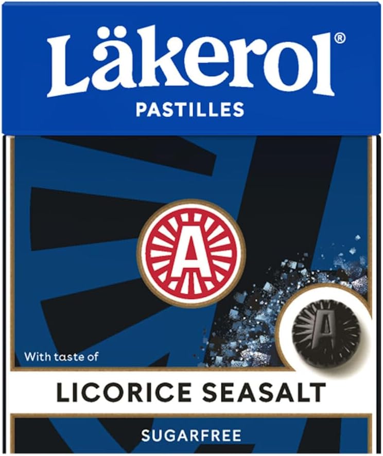 Cloetta Lakerol Licorice Seasalt Pastilles 4 Box of 25g