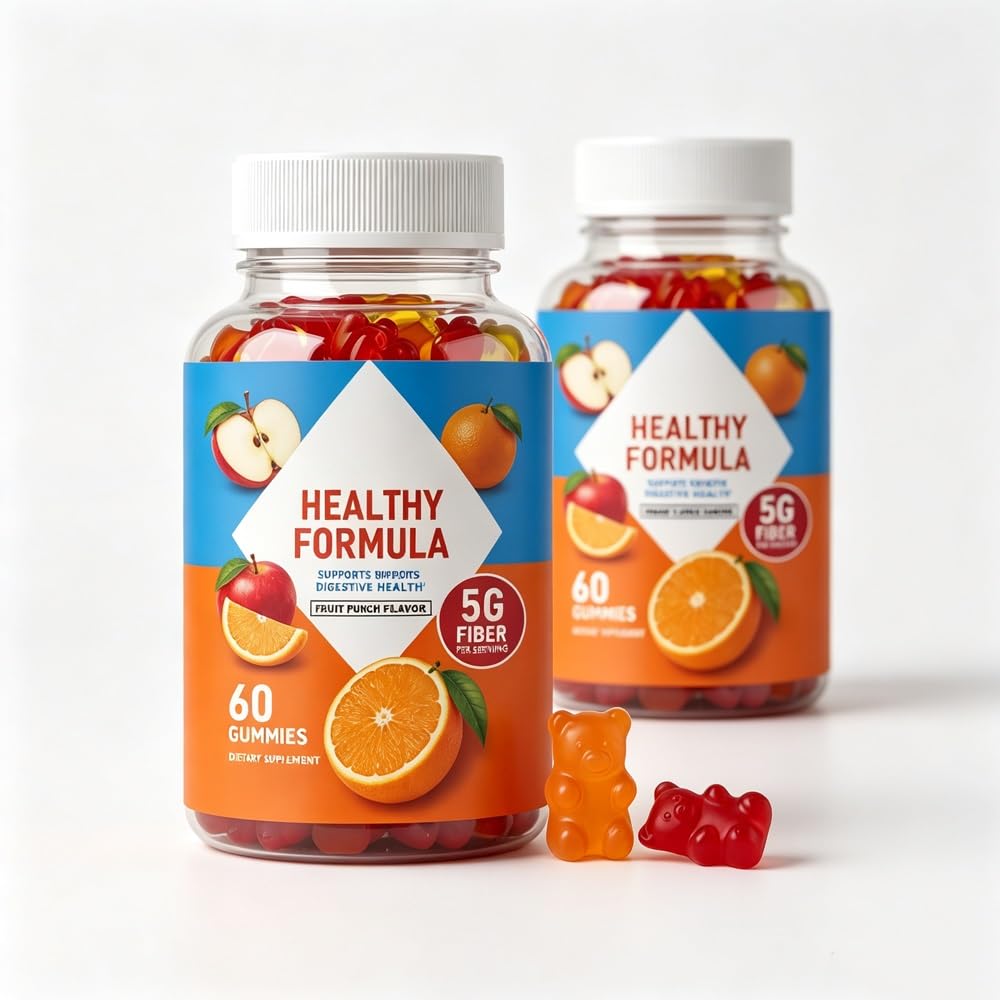 Gomitas Diarias De Fibra Dietética For La Salud Y Regularidad Digestivas