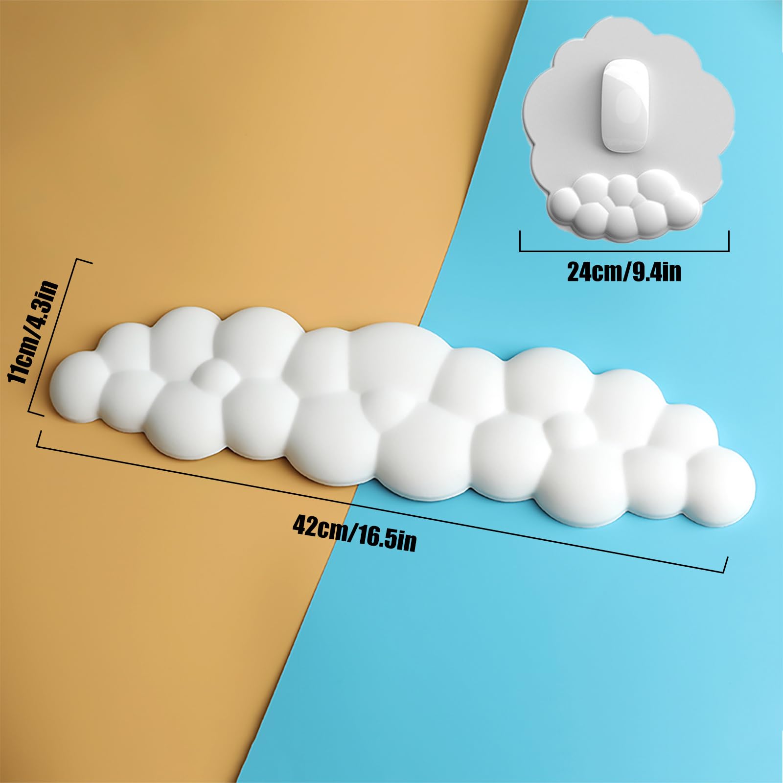Snapklik.com : Keyboard Cloud Wrist Rest, White Keyboard Memory Foam ...