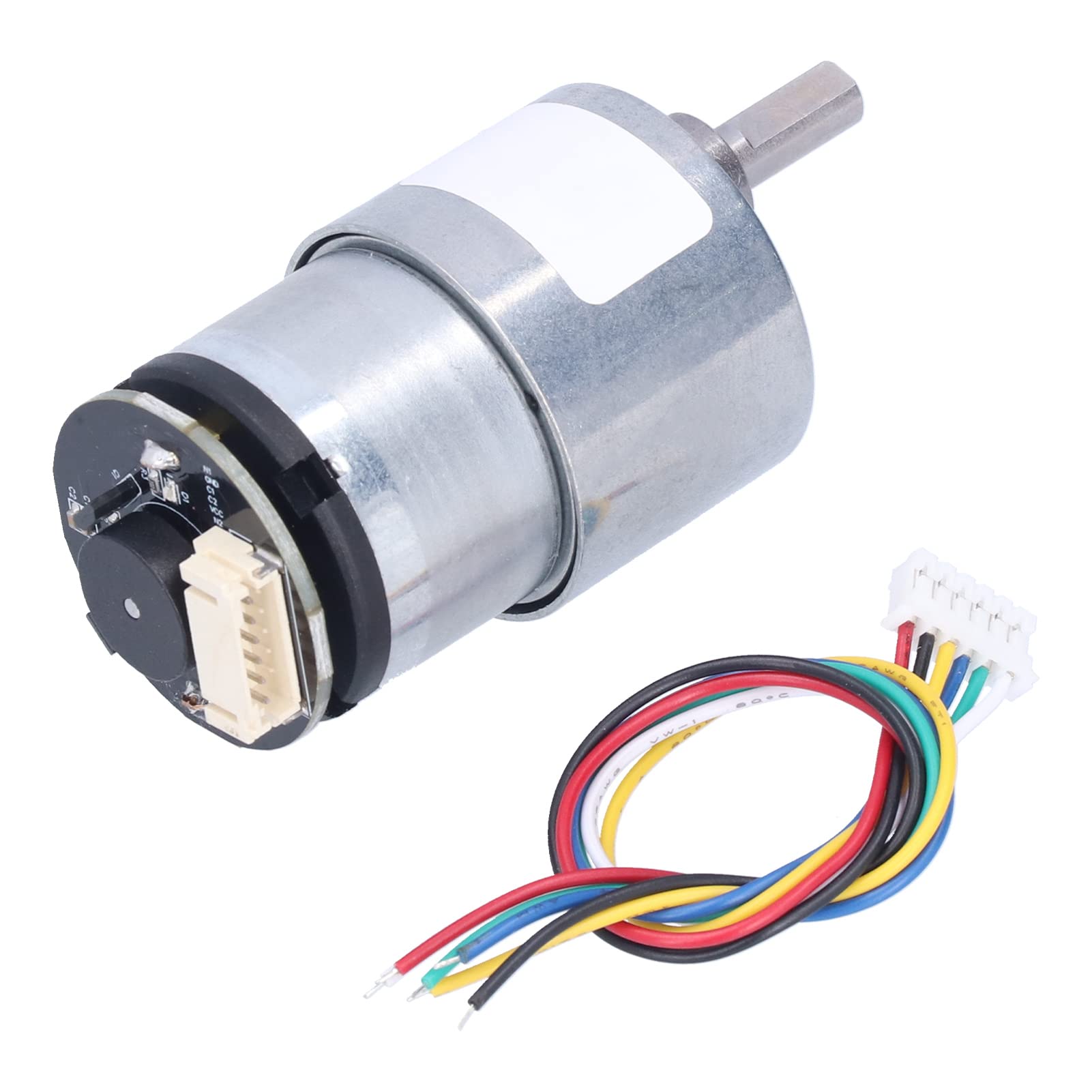 Electric Micro DC Geared Motor, Support Forward and Reverse Full Metal Gear Motor with Encoder for Vending Machines for Copiers for Household Appliances(20RPM)