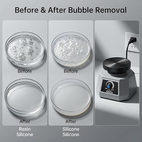 Miniatura 5 de QWORK Vibrador de laboratorio 4" - oscilador redondo de la coctelera 110V, mezcladora del yeso, para mezclar el yeso/el yeso