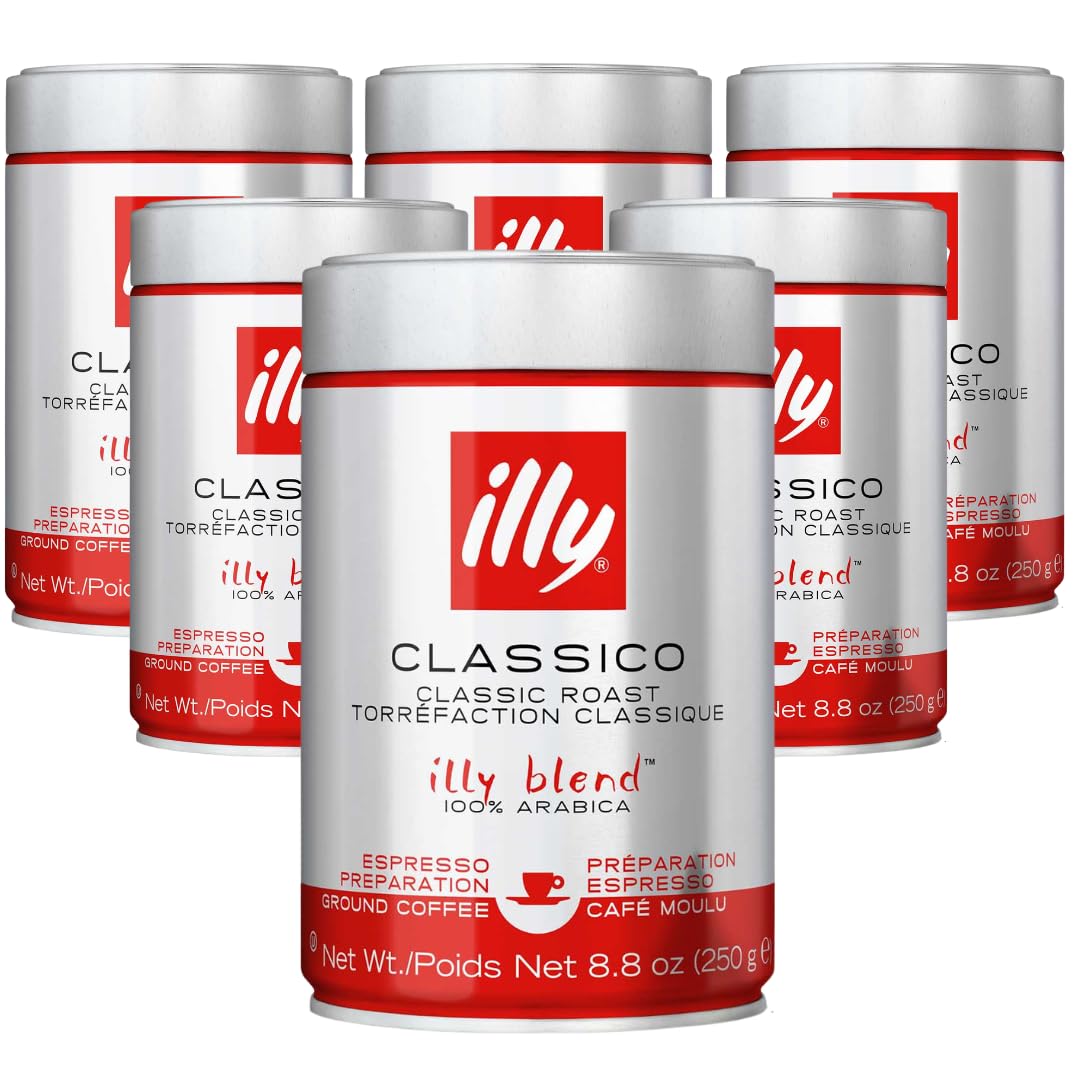 Café en grano Illy para espresso Torrefié CLASSICO, 6 cajas de 250 g