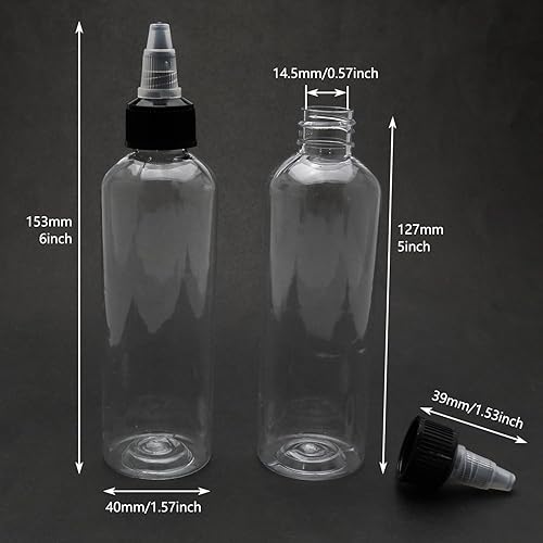 Miniatura 3 de Squeeze Bottle 5pcs Dispensador de mostaza de condimentos 4.1 fl oz4 oz Botellas dispensadoras de plástico giratorio superior