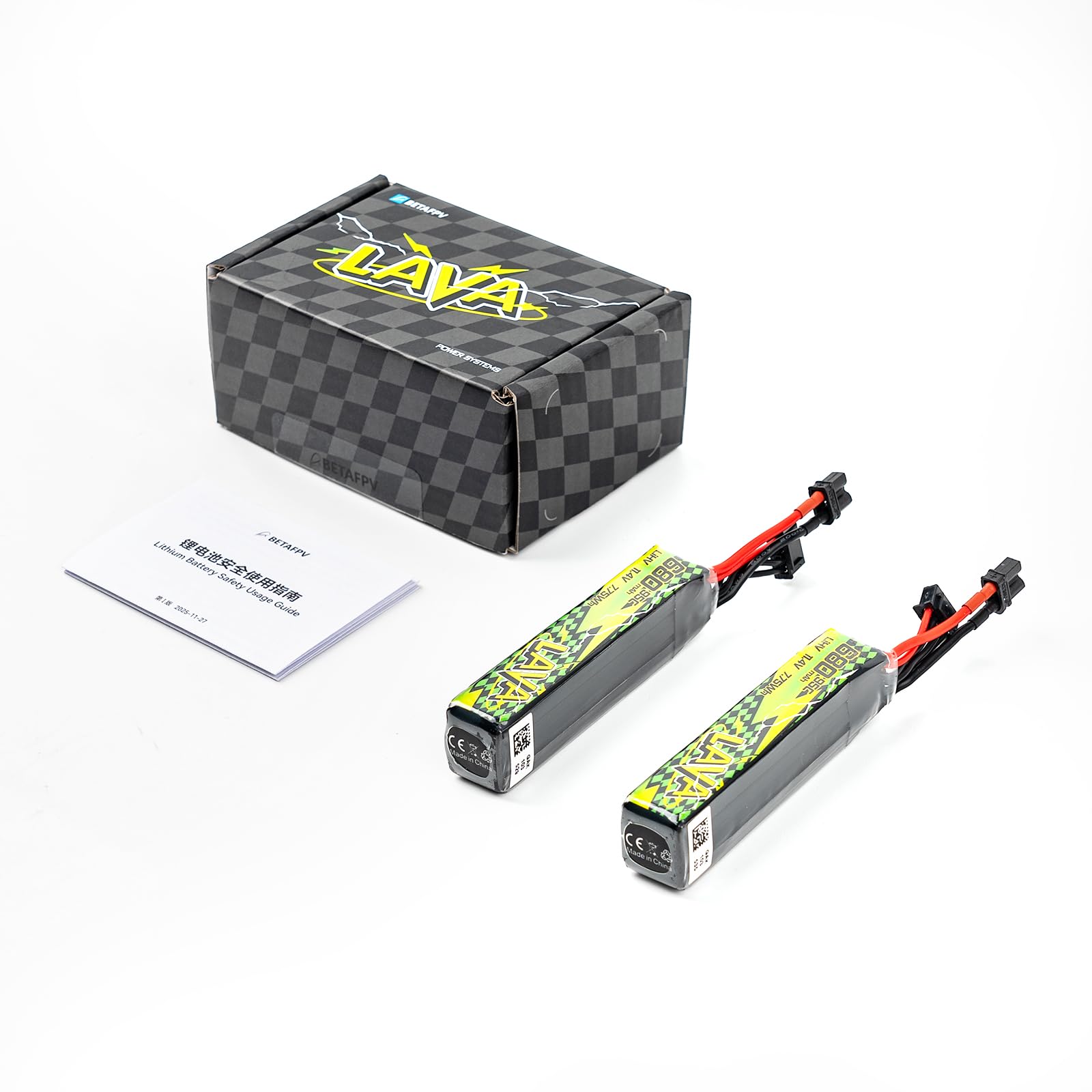 BETAFPV Lava II 3S 680mAh 11.4V 95C LiHV Battery XT30 JST-XH2.54 for Brushless Whoop Drone Quadcopter