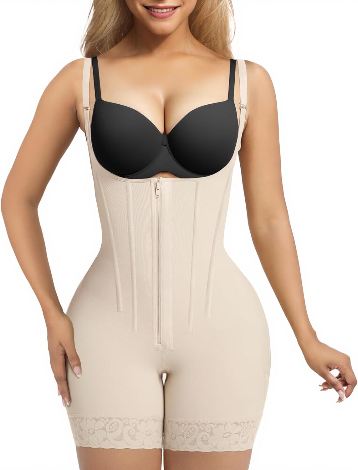SHAPERX Women’s Fajas Colombianas Tummy Control Shapewear Postpartum Butt Lifting Body Shaper with Boned Support SHAPERX Women’s Fajas Colombianas Tummy Control Shapewear Postpartum Butt Lifting Body Shaper with Boned Support