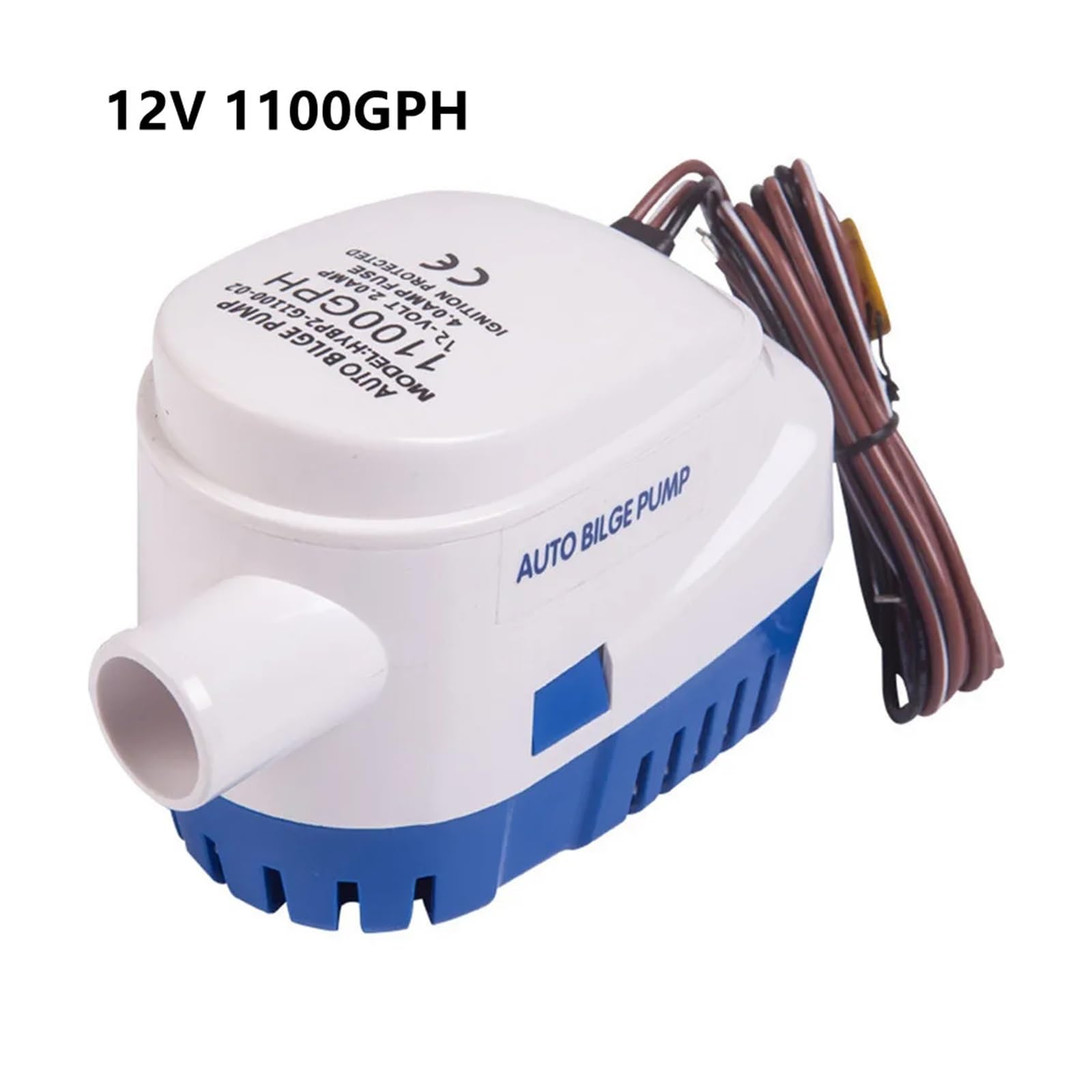 1pc 750GPH 1100GPH Pompa di sentina automatica for barche 12V 24V Pompa elettrica Scarico acqua for barche con interruttore(12V 1100GH)