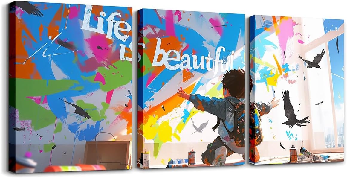 Erosebridal Airplane Wall Art Canvas (Aviation Bedroom Decor)