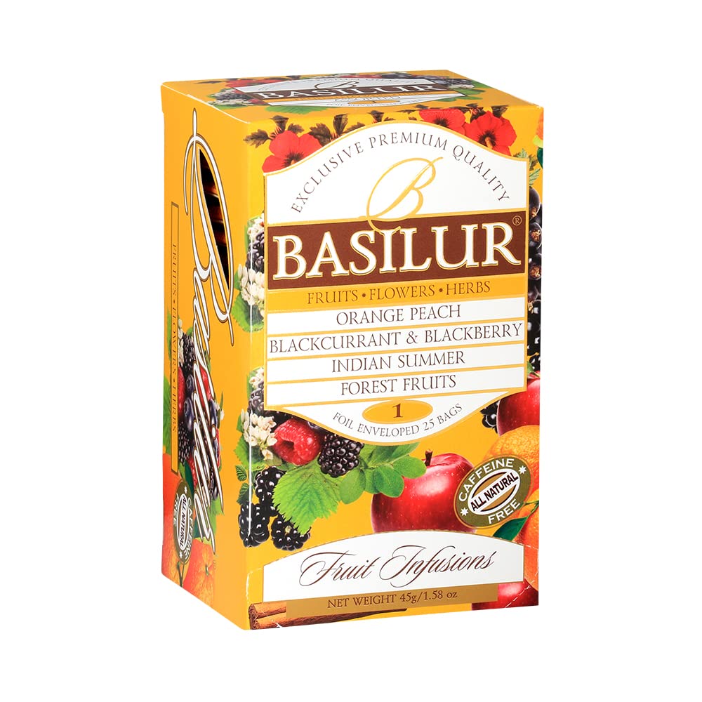 BasilurFruit Infusions - Assorted Volume I | Foil Enveloped 25 Tea Bags