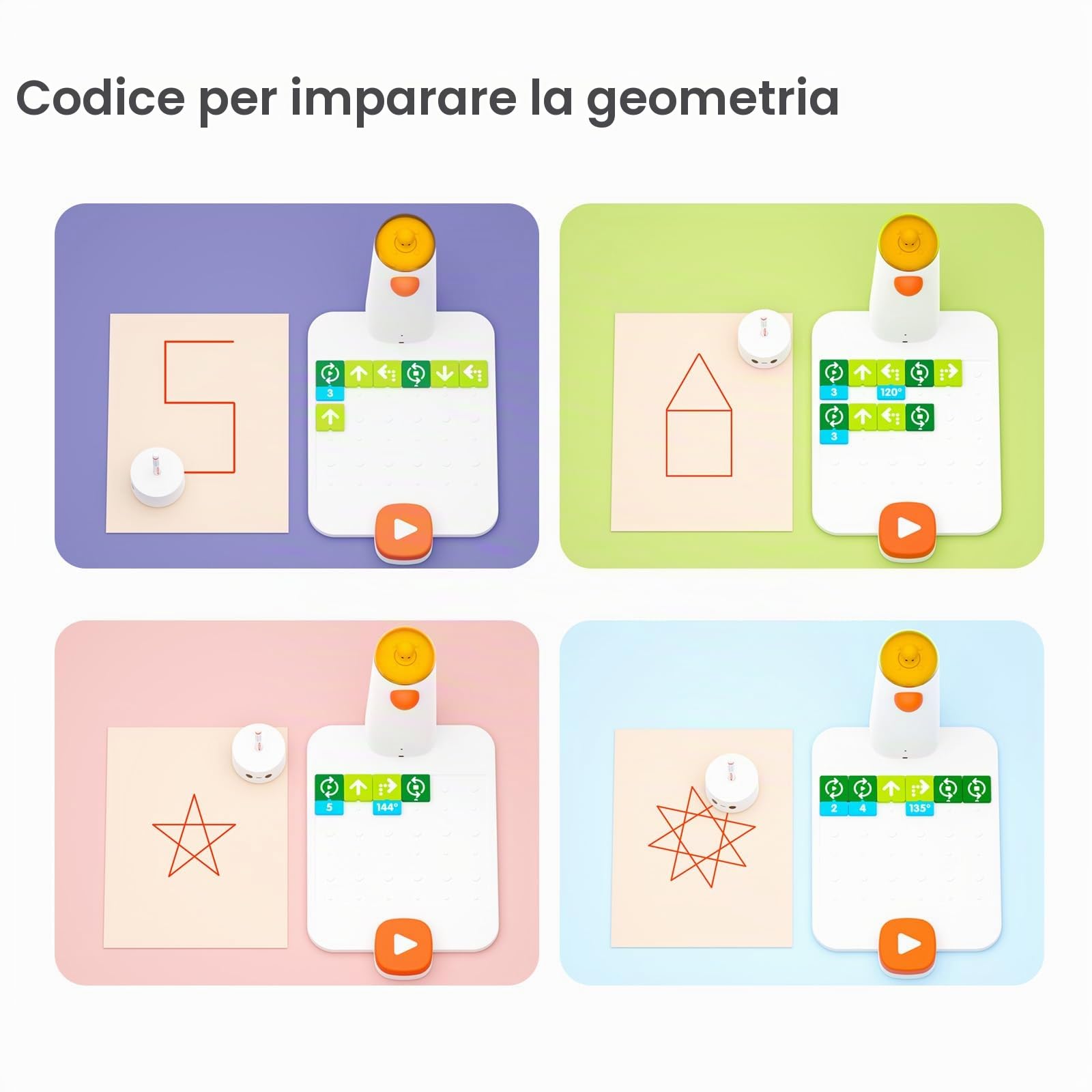 Robot programmabile per bambini dai 4 ai 10, MatataStudio, set di codifica programmabile, con modulo di programmazione fisica fai da te per principianti, senza app e WiFi STEM, giocattolo educativo