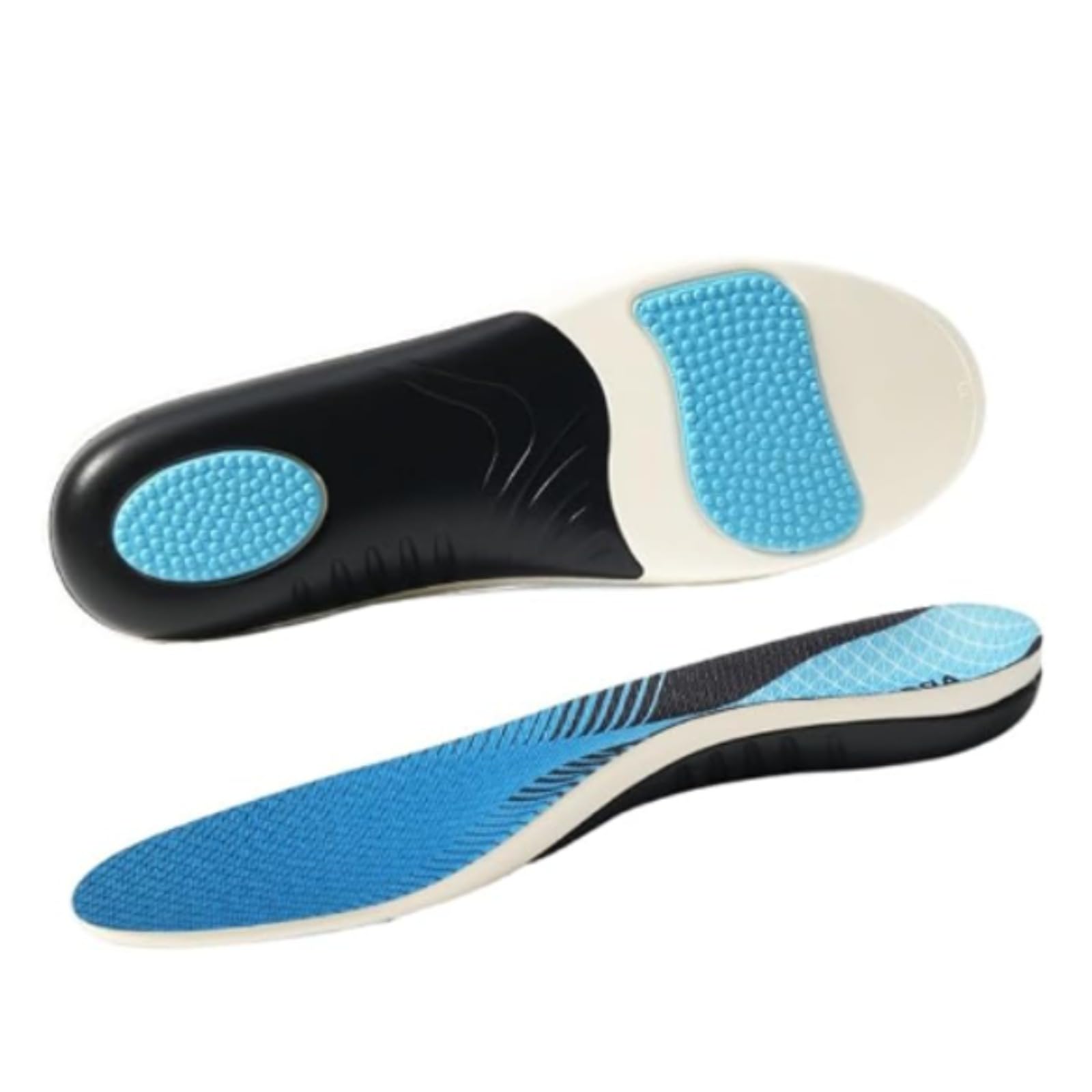 Kavela Komfort Sohlen, orthopädische Einlegesohlen mit Fußgewölbestütze, lindern Fersenschmerz,Plantar für Damen und Herren (Blau 3 Paar,43-44)