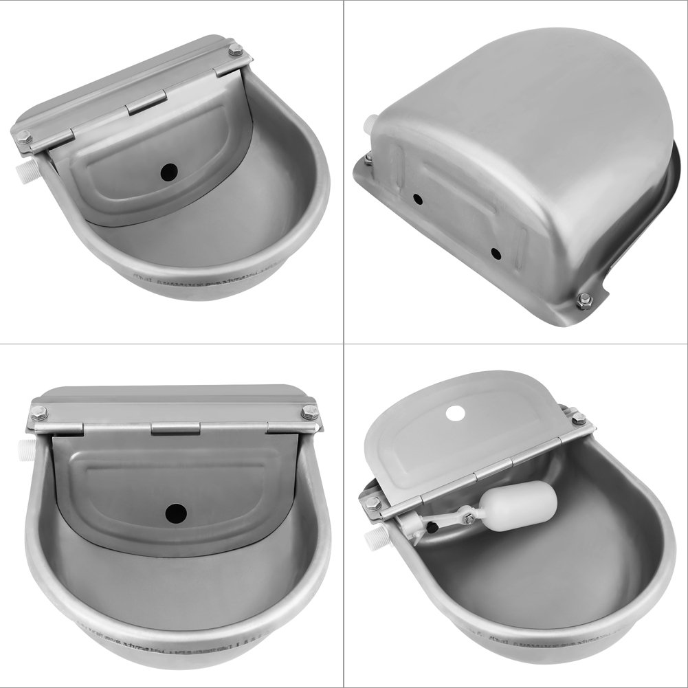 Estink Recipiente para Beber automático, Recipiente Duradero, Acero Inoxidable Resistente a la corrosión para Caballos, Cabras, ovejas, Ganado