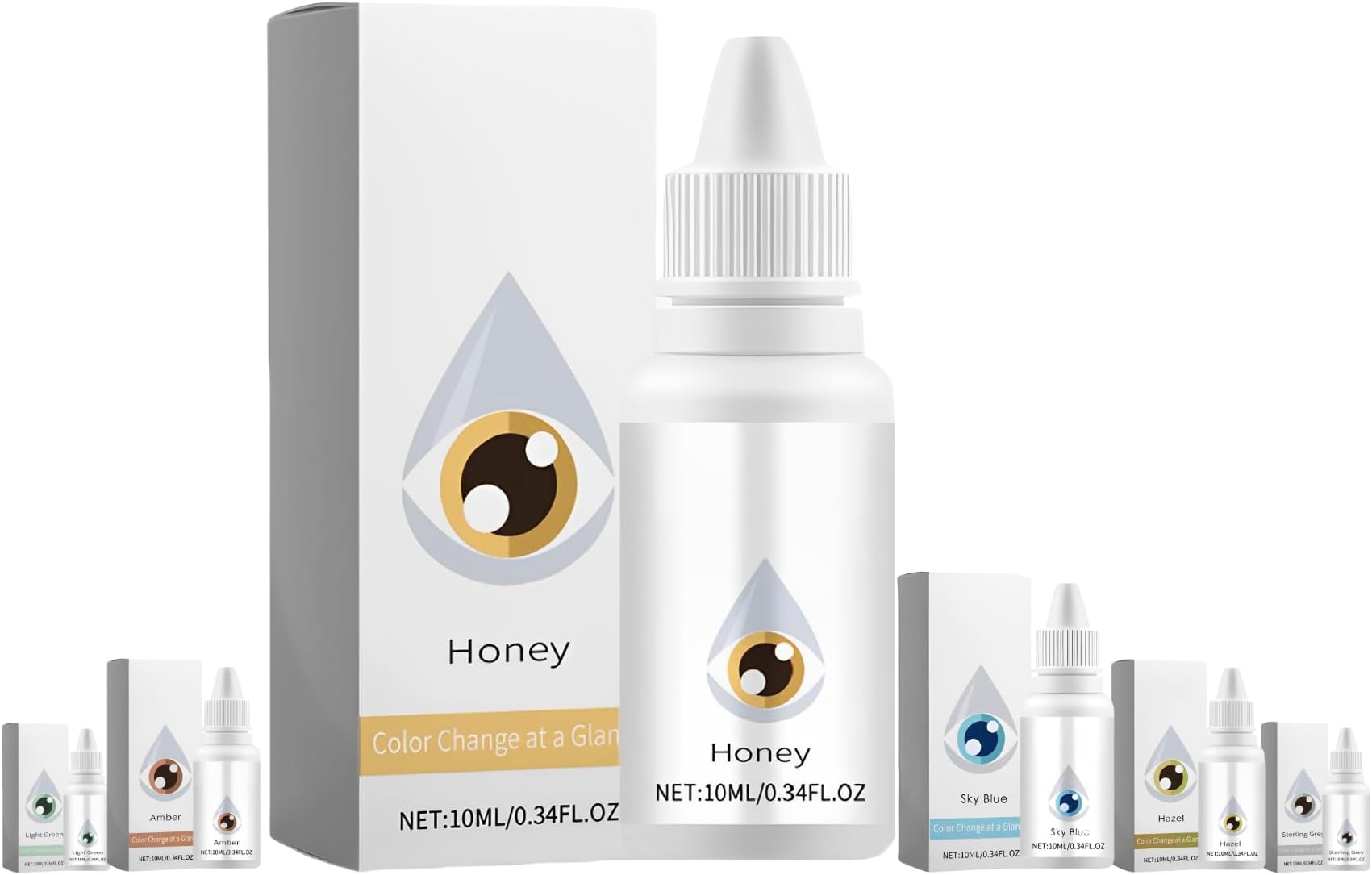 Innovative Eye Drops:Vision Products Dry Eye Relief Products Advanced Formula to Lighten & Change Your Eye Color, Relieves eye strain, 6 Fashionable Shades Including (Orange)