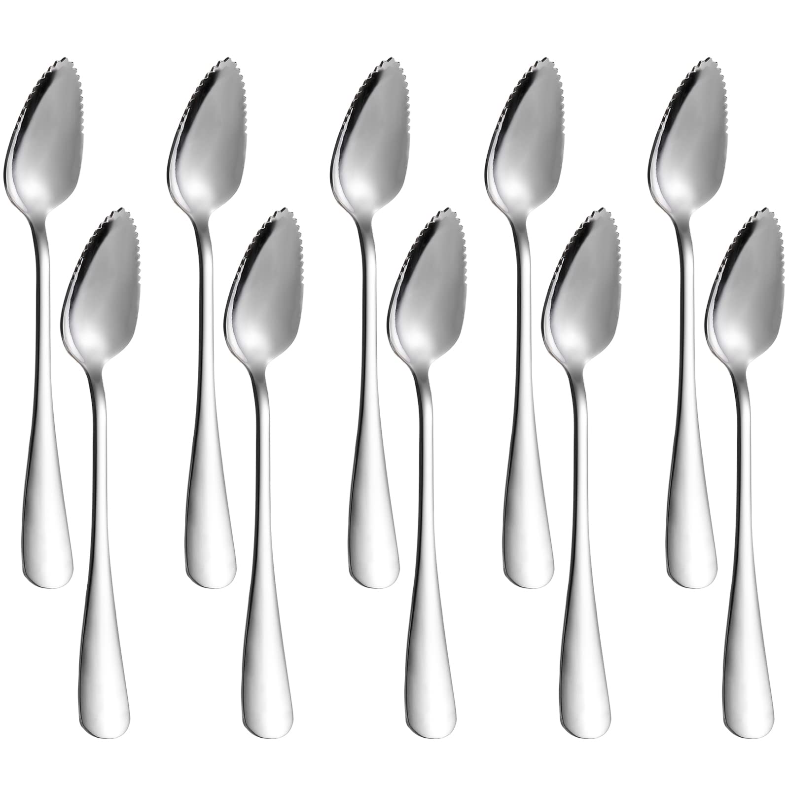 10 PCS Grapefruit Spoons, Stainless Steel Grapefruit Spoon Utensil Set