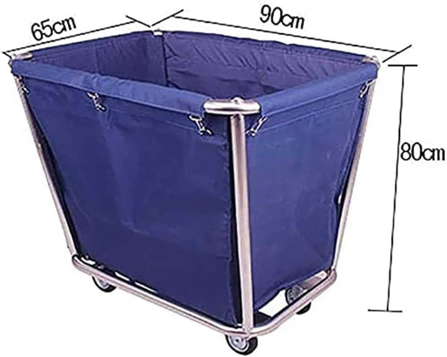 Heavy Du - Carrito de lavandería de acero inoxidable – Carro delgado clasificador Utili para uso comercial, cesta desmontable para lavandería y limpieza industrial
