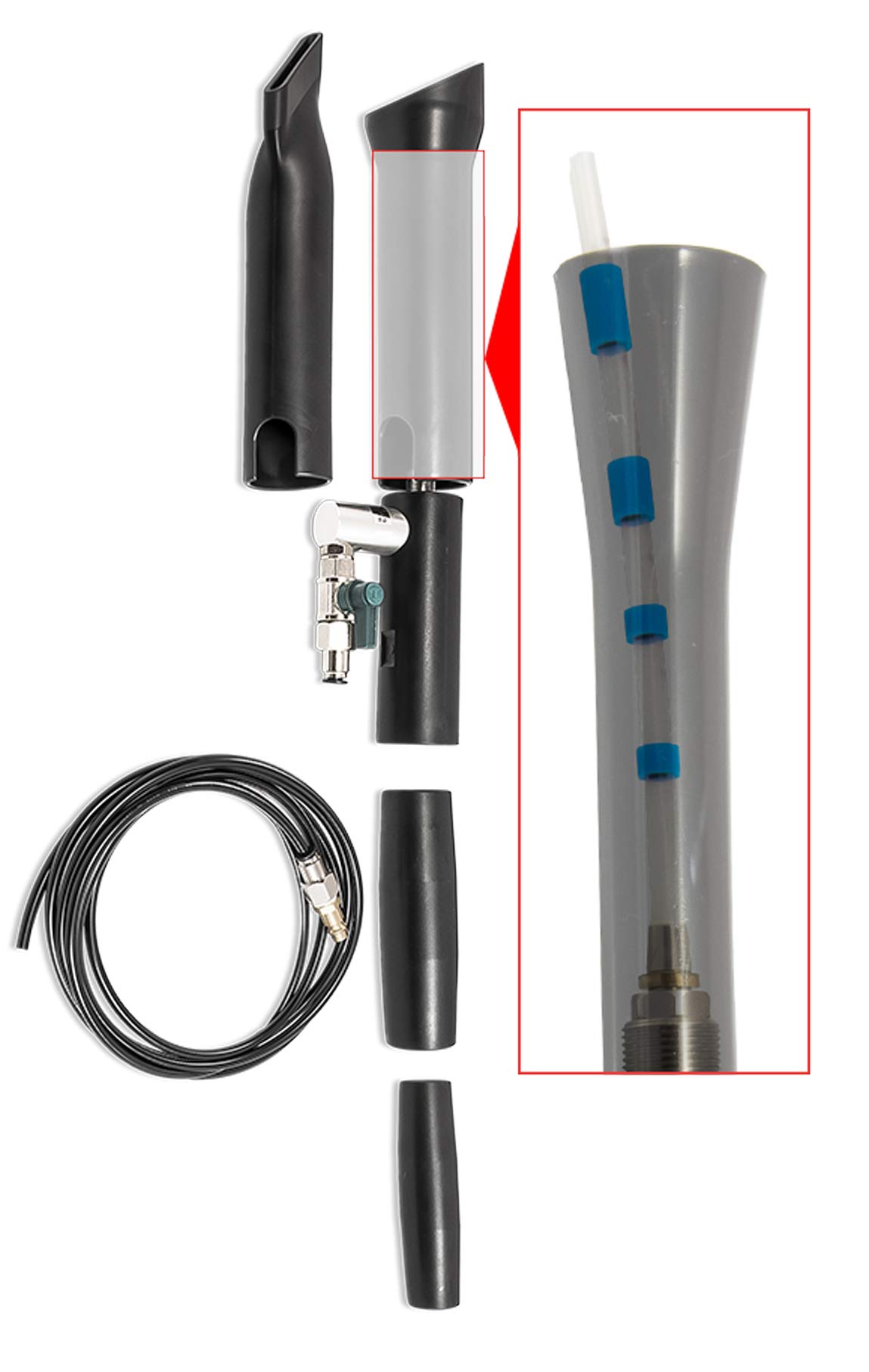 BenBow Blue Storm Pro – Adaptateur pour aspirateur pour Un Nettoyage Efficace de l'intérieur de Voiture, idéal pour Un Nettoyage en Profondeur : Voiture, Camion, Bus – Aspiration et soufflage